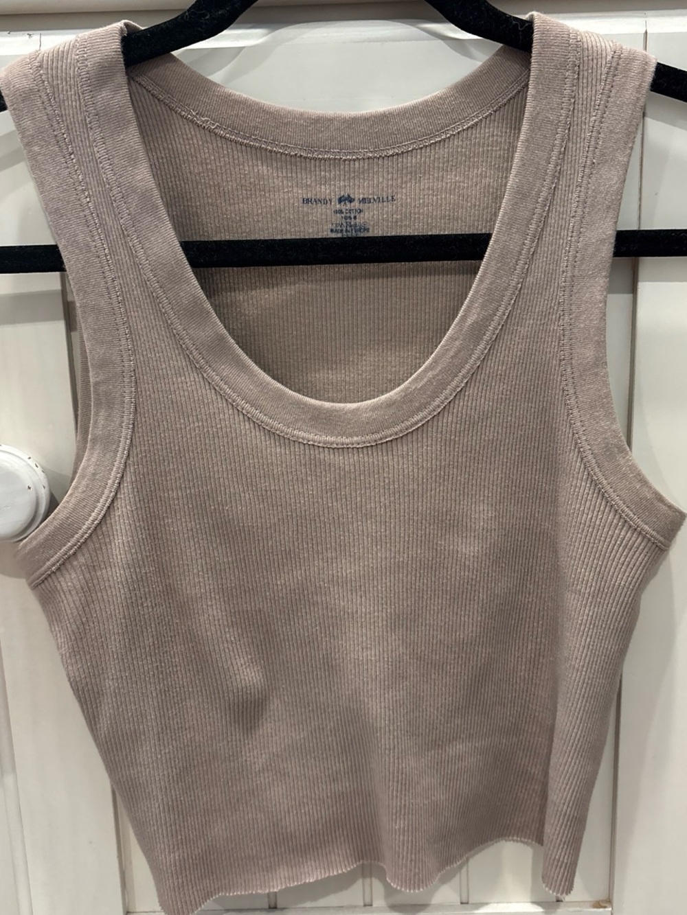 Brandy Melville Ribbed Tank Top in Mauve